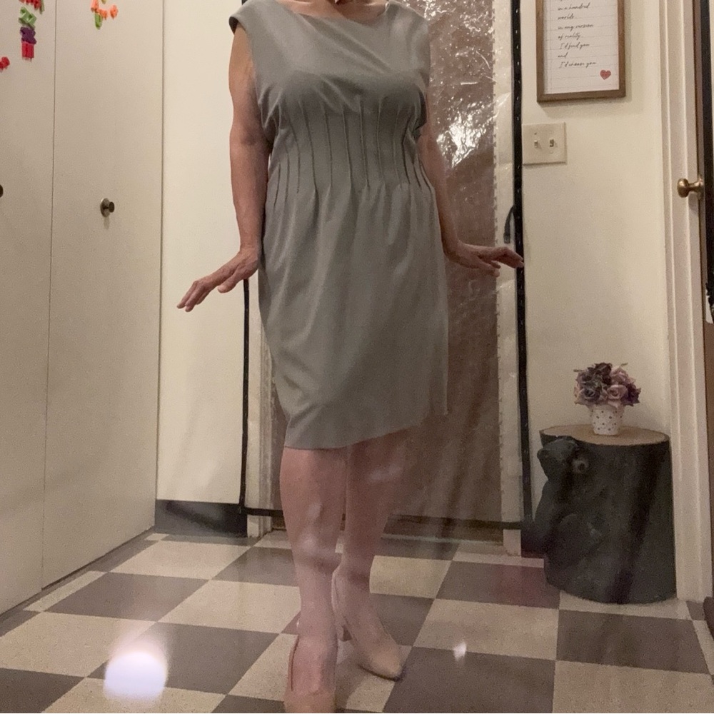 Calvin Klein Gray Knee Length Dress